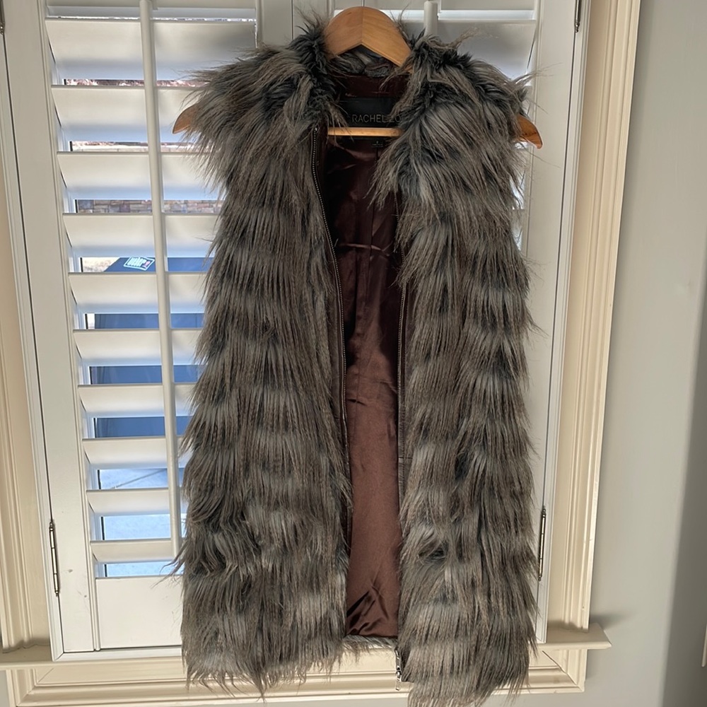 Rachel Zoe faux fur vest